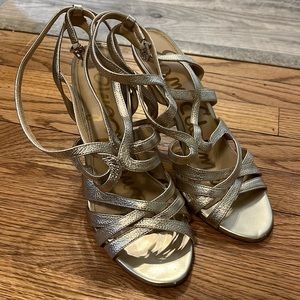 Sam Edelman gold strappy heels